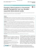 Changing clinical patterns in rheumatoid arthritis management over two decades: Sequential observational studies