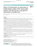 Effects of interventions on trajectories of health-related quality of life among older patients with hip fracture: A prospective randomized controlled trial