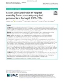 Factors associated with in-hospital mortality from community-acquired pneumonia in Portugal: 2000–2014