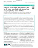 Increased extracellular vesicle miRNA-466 family in the bronchoalveolar lavage fluid as a precipitating factor of ARDS