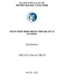 Tóm tắt Luận án Tiến sĩ Kỹ thuật phần mềm: Tối ưu phần mềm nhúng trên Bộ xử lý đa nhân