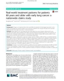 Real-world treatment patterns for patients 80 years and older with early lung cancer: A nationwide claims study