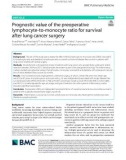 Prognostic value of the preoperative lymphocyte-to-monocyte ratio for survival after lung cancer surgery