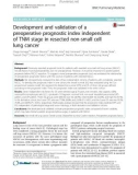 Development and validation of a preoperative prognostic index independent of TNM stage in resected non-small cell lung cancer