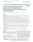 A model for predicting bacteremia in patients with community-acquired pneumococcal pneumonia: A retrospective observational study