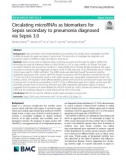 Circulating microRNAs as biomarkers for Sepsis secondary to pneumonia diagnosed via Sepsis 3.0