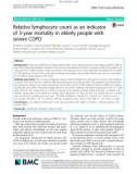 Relative lymphocyte count as an indicator of 3-year mortality in elderly people with severe COPD