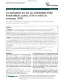 Co-morbidities are the key nominators of the health related quality of life in mild and moderate COPD