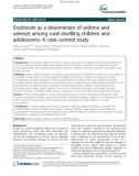 Endotoxin as a determinant of asthma and wheeze among rural dwelling children and adolescents: A case–control study