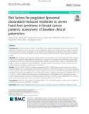 Risk factors for pegylated liposomal doxorubicin-induced moderate to severe hand-foot syndrome in breast cancer patients: Assessment of baseline clinical parameters