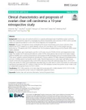 Clinical characteristics and prognosis of ovarian clear cell carcinoma: A 10-year retrospective study