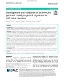 Development and validation of an immune gene-set based prognostic signature for soft tissue sarcoma