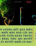 Bài giảng Các yếu tố tiên lượng kết quả điều trị bệnh nhân nhồi máu não cấp do tắc mạch máu lớn tuần hoàn trước được điều trị bằng tiêu sợi huyết tĩnh mạch và lấy huyết khối cơ học