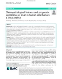 Clinicopathological features and prognostic significance of C5aR in human solid tumors: A Meta-analysis