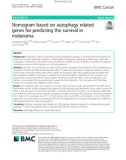 Nomogram based on autophagy related genes for predicting the survival in melanoma