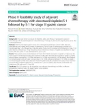 Phase II feasibility study of adjuvant chemotherapy with docetaxel/cisplatin/S-1 followed by S-1 for stage III gastric cancer