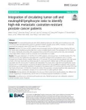 Integration of circulating tumor cell and neutrophil-lymphocyte ratio to identify high-risk metastatic castration-resistant prostate cancer patients