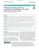 Tracking the dropout patients of neoadjuvant chemotherapy with locally advanced oral cavity cancer