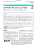 Prevalence of and risk factors for hallux rigidus: A cross-sectional study in Japan