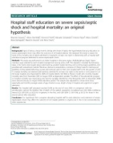 Hospital staff education on severe sepsis/septic shock and hospital mortality: An original hypothesis