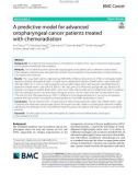 A predictive model for advanced oropharyngeal cancer patients treated with chemoradiation