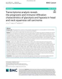 Transcriptome analysis reveals the prognostic and immune infiltration characteristics of glycolysis and hypoxia in head and neck squamous cell carcinoma