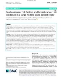 Cardiovascular risk factors and breast cancer incidence in a large middle-aged cohort study