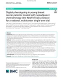 Digital phenotyping in young breast cancer patients treated with neoadjuvant chemotherapy (the NeoFit Trial): Protocol for a national, multicenter single-arm trial