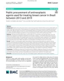 Public procurement of antineoplastic agents used for treating breast cancer in Brazil between 2013 and 2019