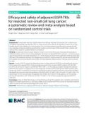 Efficacy and safety of adjuvant EGFR-TKIs for resected non-small cell lung cancer: A systematic review and meta-analysis based on randomized control trials