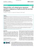 Natural killer cell-related gene signature predicts malignancy of glioma and the survival of patients