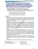 A local based food security intervention targeted group communication activities to improve nutritional status of children under five years old in Lao Cai province, Vietnam