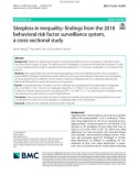 Sleepless in inequality: Findings from the 2018 behavioral risk factor surveillance system, a cross-sectional study