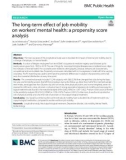 The long-term effects of job mobility on workers' mental health: A propensity score analysis