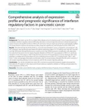 Comprehensive analysis of expression profile and prognostic significance of interferon regulatory factors in pancreatic cancer