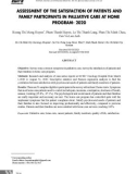 Đánh giá sự hài lòng của bệnh nhân và thân nhân tham gia chương trình chăm sóc giảm nhẹ tại nhà năm 2020