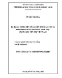 Tóm tắt Luận án Tiến sĩ Nông nghiệp: Đa dạng di truyền của quần thể cây cao su Rondonia (Hevea brasiliensis Muell. Arg.) được bảo tồn tại Việt Nam