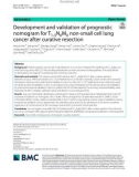 Development and validation of prognostic nomogram for T1-3N0M0 non-small cell lung cancer after curative resection