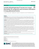 Lactate dehydrogenase D serves as a novel biomarker for prognosis and immune infltration in lung adenocarcinoma