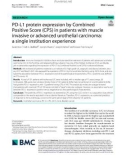 PD-L1 protein expression by Combined Positive Score (CPS) in patients with muscle invasive or advanced urothelial carcinoma: A single institution experience