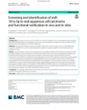 Screening and identification of miR181a-5p in oral squamous cell carcinoma and functional verification in vivo and in vitro