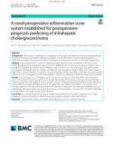 A novel preoperative inflammation score system established for postoperative prognosis predicting of intrahepatic cholangiocarcinoma