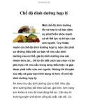 Chế độ dinh dưỡng hợp lý