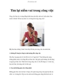 Tìm lại niềm vui trong công việc