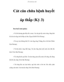 Cát căn chữa bệnh huyết áp thấp (Kỳ 3)