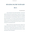 BÀI GIẢNG UNG THƯ TUYẾN GIÁP (Kỳ 1)