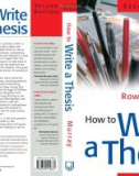 How to Write a Thesis