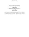 Ebook Computation complexity