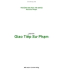 Giáo trình Giao tiếp Sư Phạm - Lê Thanh Hùng (biên soạn) (ĐH An Giang)