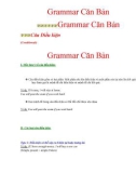 Grammar Căn Bản: Câu điều kiện